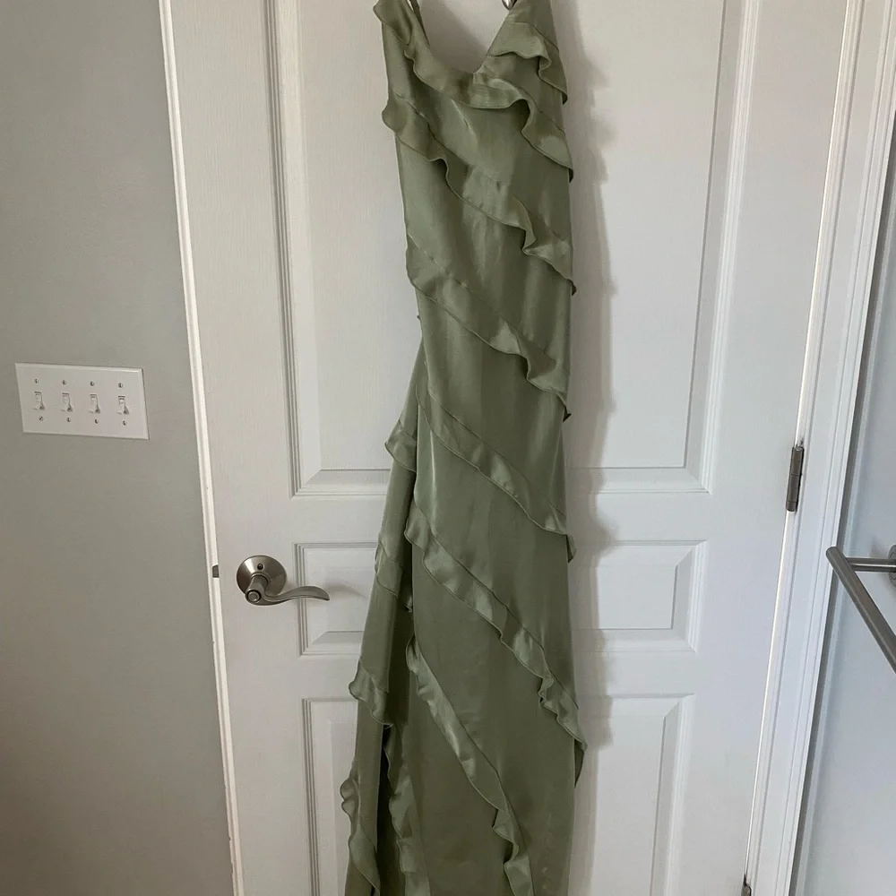 Show Me Your MuMu Olive Ruffle Maxi Dress - Picture 4 of 7